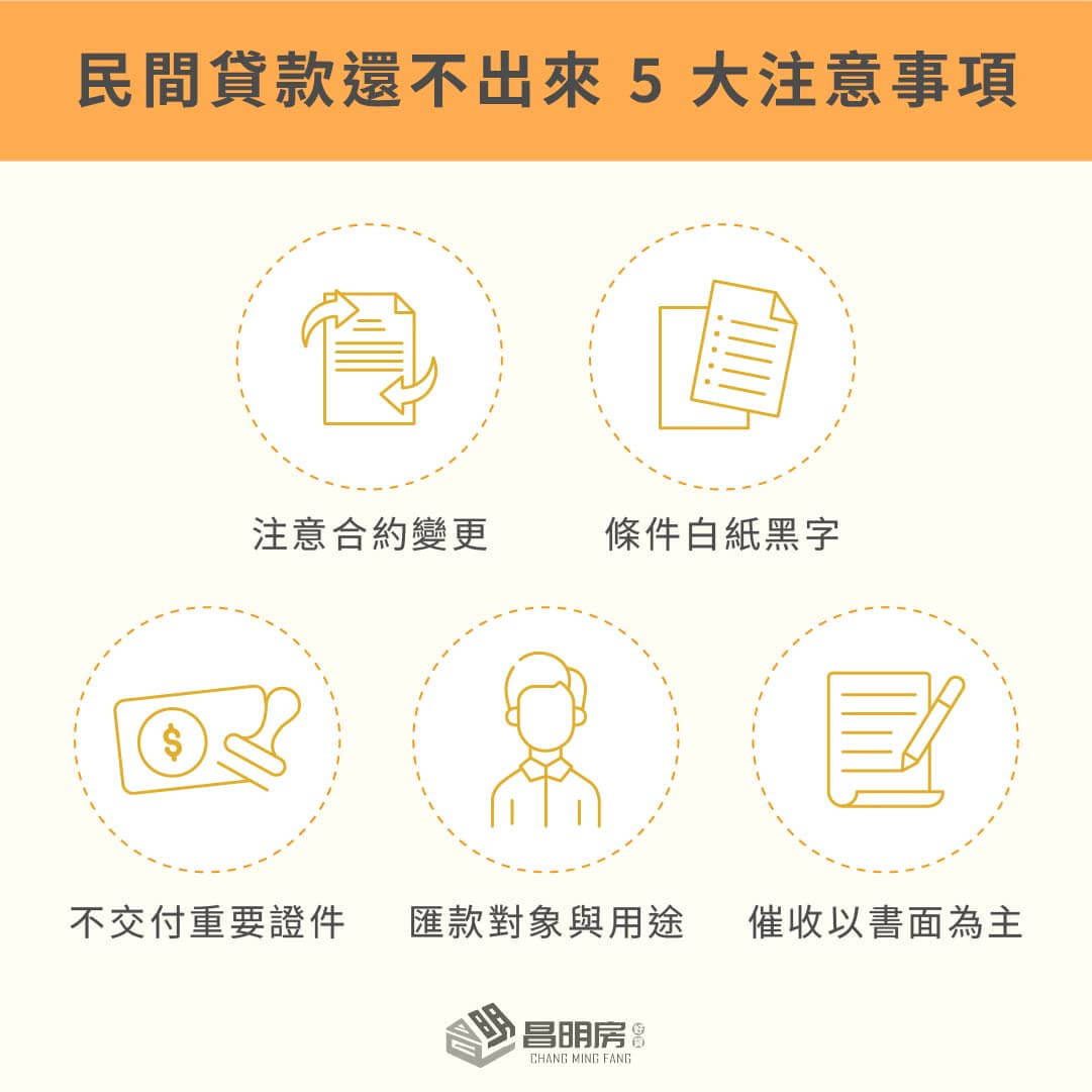 民間貸款還不出來 5 大注意事項