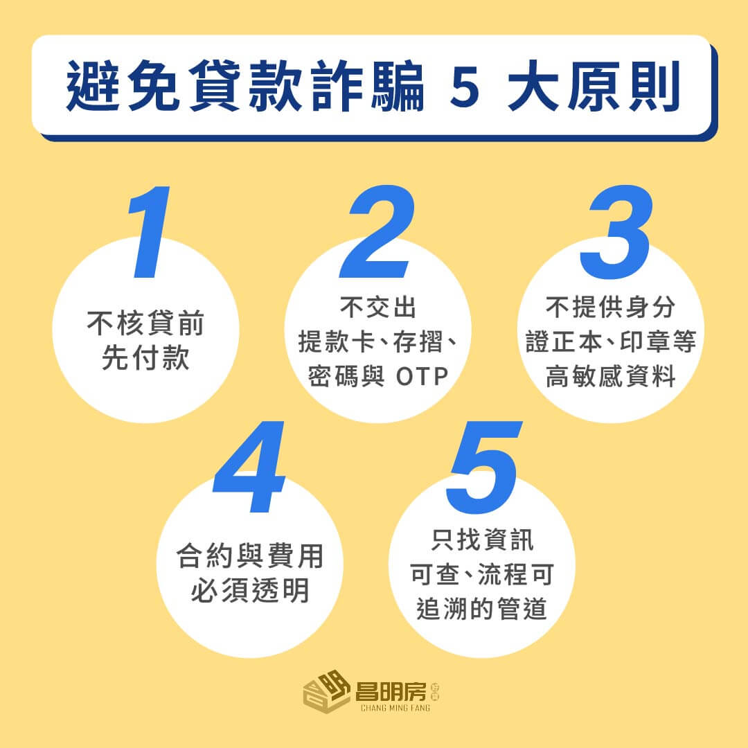 避免貸款詐騙 5 大原則